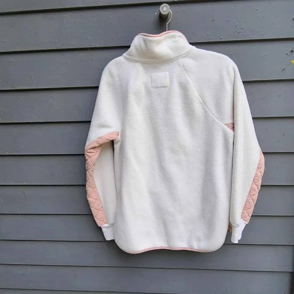 Abercrombie White Nude Pull over Fleece size Medium